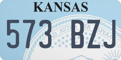 KS license plate 573BZJ