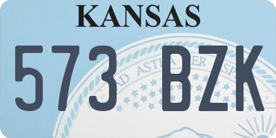 KS license plate 573BZK