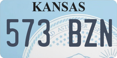 KS license plate 573BZN