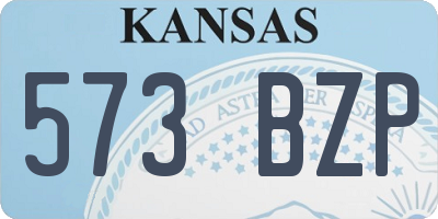 KS license plate 573BZP