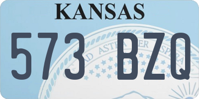 KS license plate 573BZQ