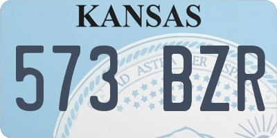 KS license plate 573BZR
