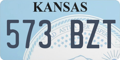 KS license plate 573BZT