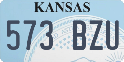 KS license plate 573BZU