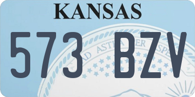 KS license plate 573BZV