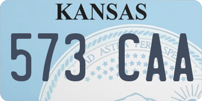 KS license plate 573CAA