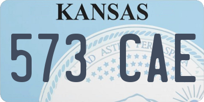 KS license plate 573CAE