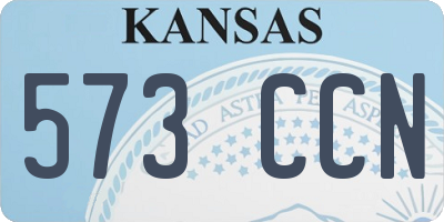 KS license plate 573CCN