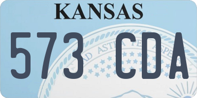 KS license plate 573CDA