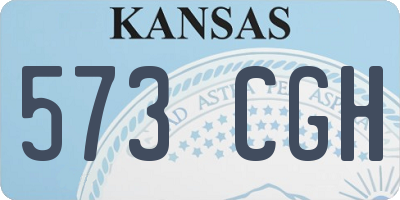 KS license plate 573CGH