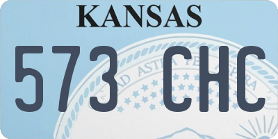 KS license plate 573CHC