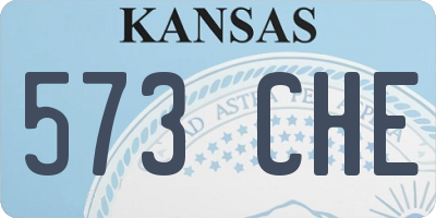 KS license plate 573CHE