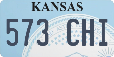 KS license plate 573CHI