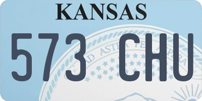 KS license plate 573CHU