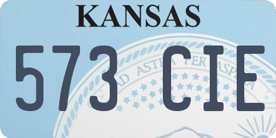 KS license plate 573CIE