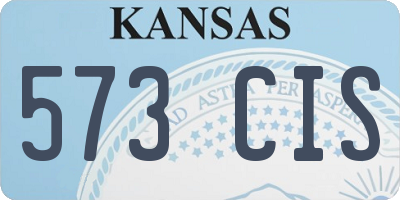 KS license plate 573CIS