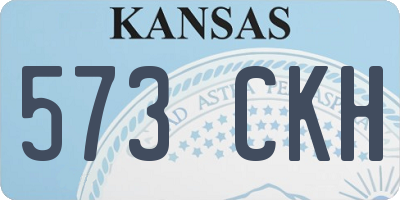KS license plate 573CKH