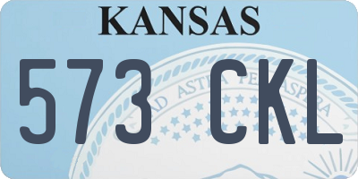 KS license plate 573CKL