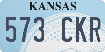KS license plate 573CKR