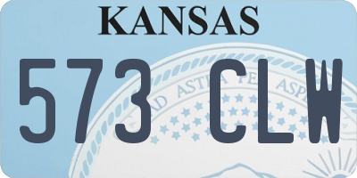 KS license plate 573CLW