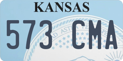 KS license plate 573CMA