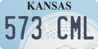 KS license plate 573CML