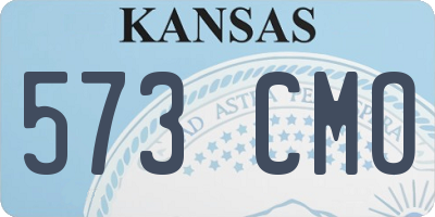 KS license plate 573CMO
