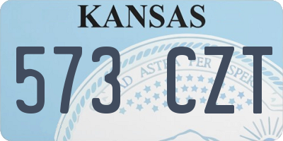 KS license plate 573CZT