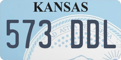 KS license plate 573DDL