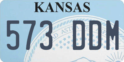 KS license plate 573DDM