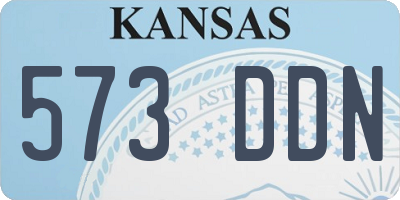 KS license plate 573DDN