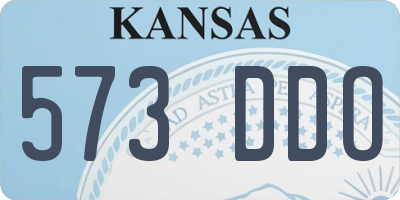 KS license plate 573DDO