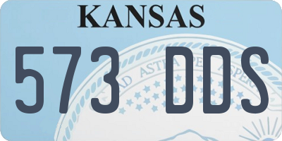 KS license plate 573DDS