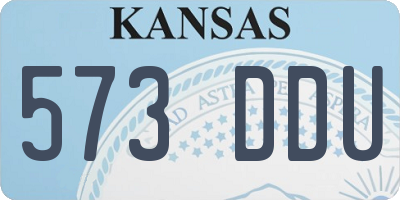 KS license plate 573DDU