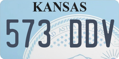 KS license plate 573DDV