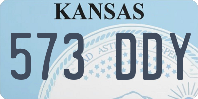 KS license plate 573DDY