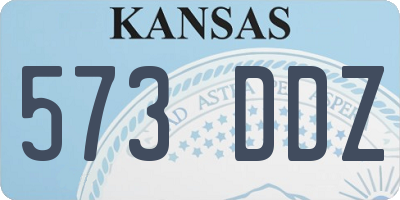 KS license plate 573DDZ