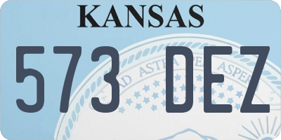 KS license plate 573DEZ