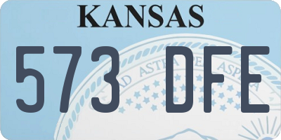 KS license plate 573DFE