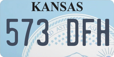 KS license plate 573DFH