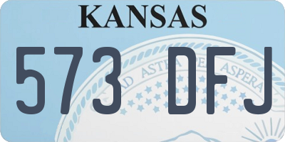 KS license plate 573DFJ