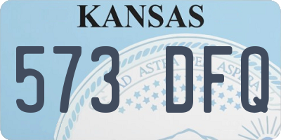 KS license plate 573DFQ
