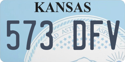 KS license plate 573DFV