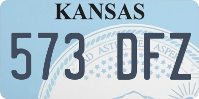 KS license plate 573DFZ
