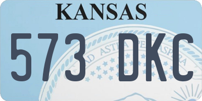 KS license plate 573DKC