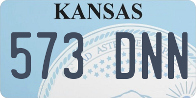 KS license plate 573DNN