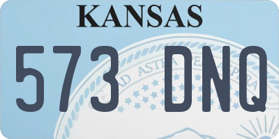 KS license plate 573DNQ