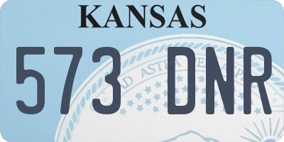 KS license plate 573DNR