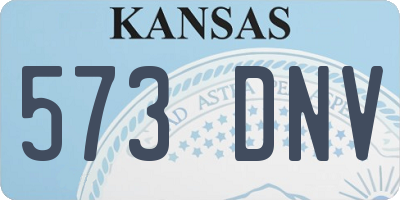 KS license plate 573DNV