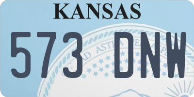 KS license plate 573DNW